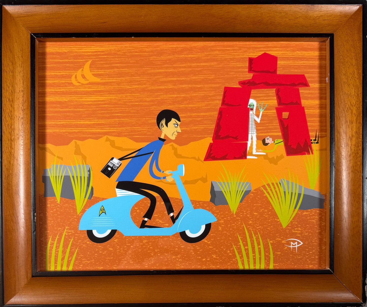 "Spock In Pursuit" 8"x10" Giclee Fine Art Print FRAMED