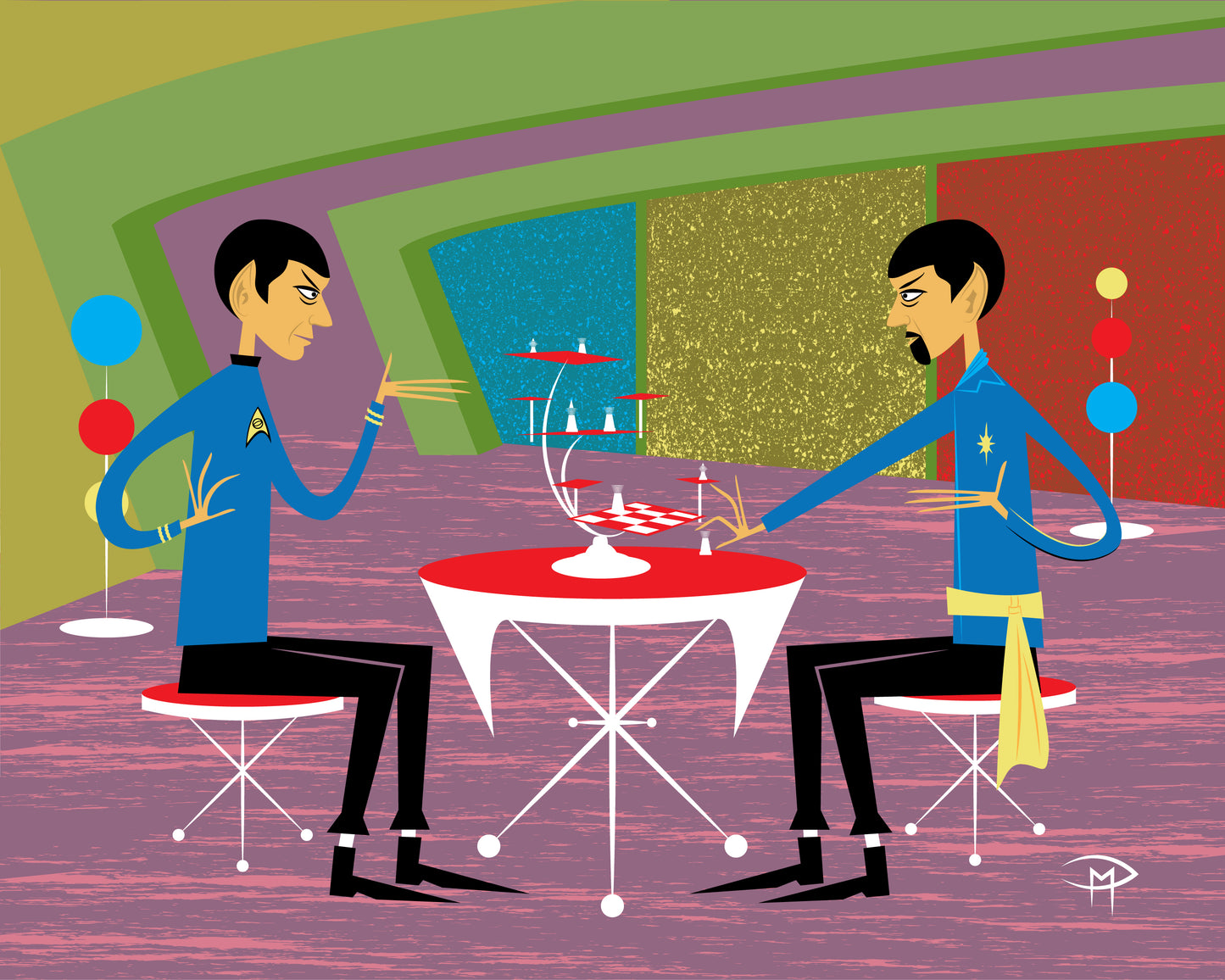 "Spock Vs. Evil Spock" 8"x10" Giclee Fine Art Print
