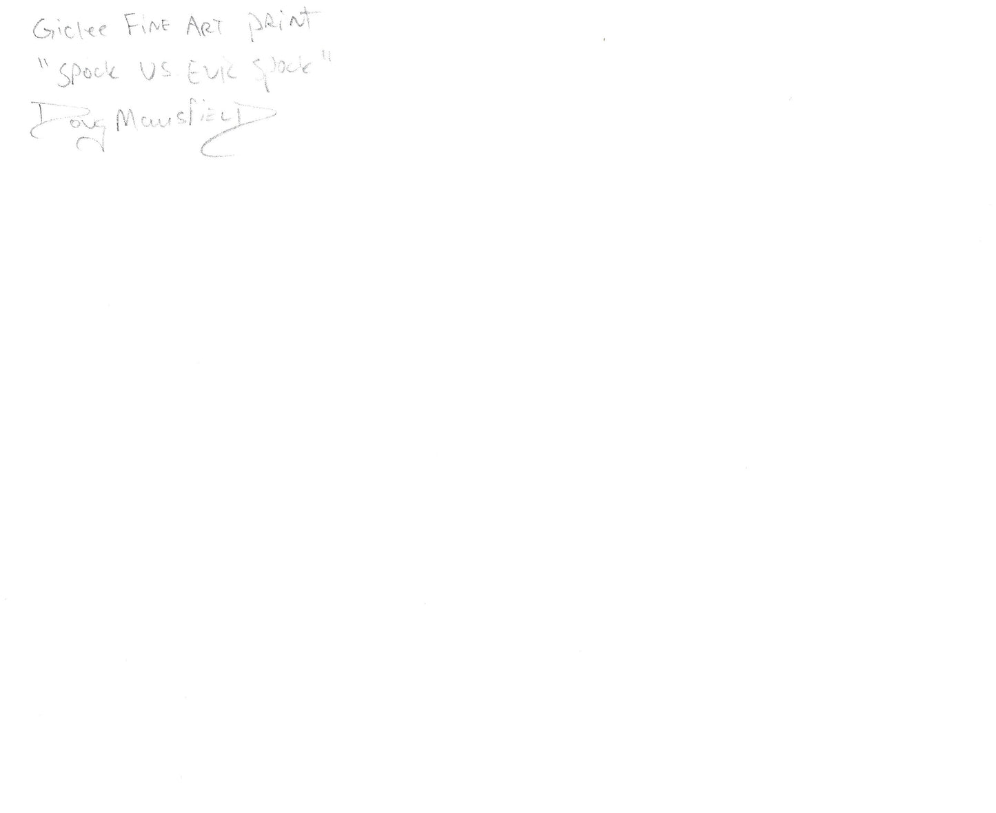 "Spock Vs. Evil Spock" 8"x10" Giclee Fine Art Print