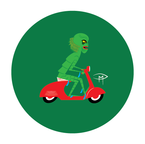 Ghouls Scooter Club 1" Button Set #1