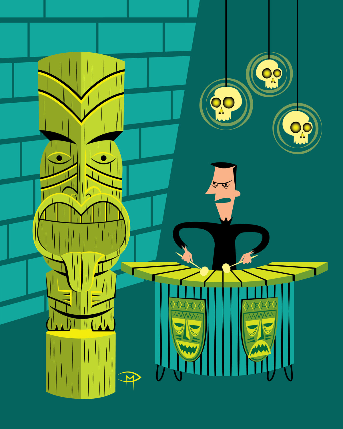 "The Tiki Charmer" 8"x10" Giclee Fine Art Print