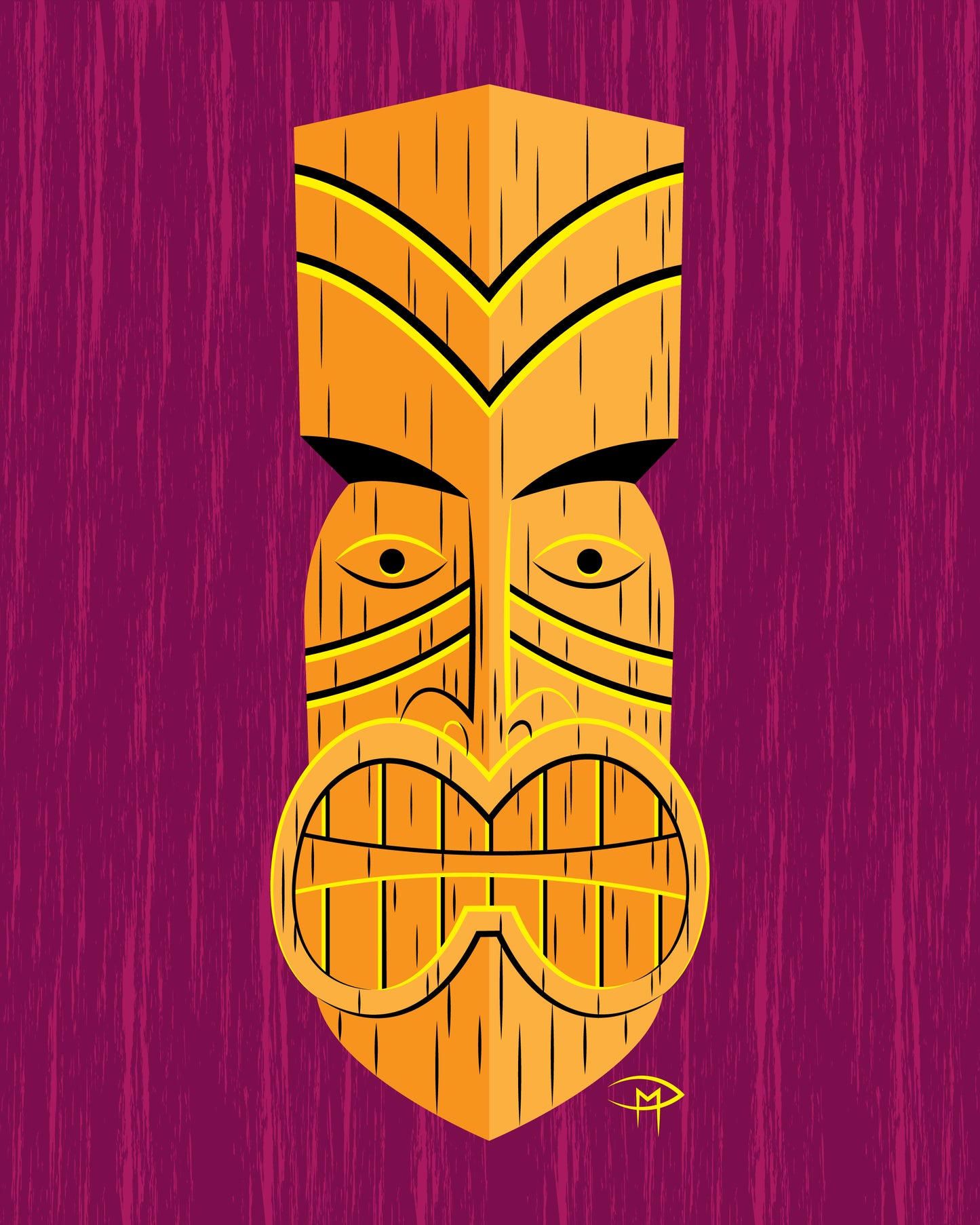 "Tiki Mask" 8"x10" Giclee Fine Art Print