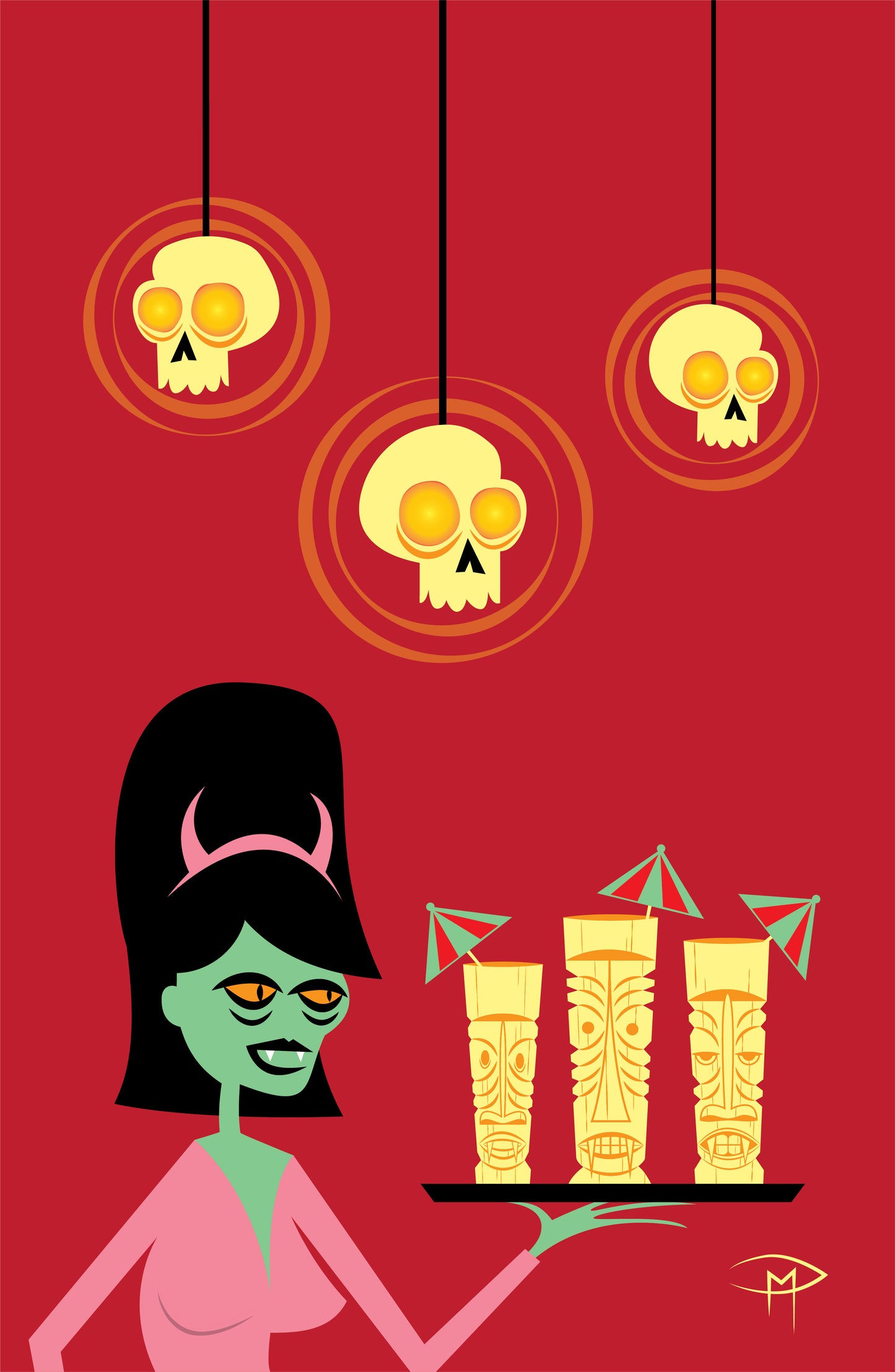 Tiki Waitress Poster