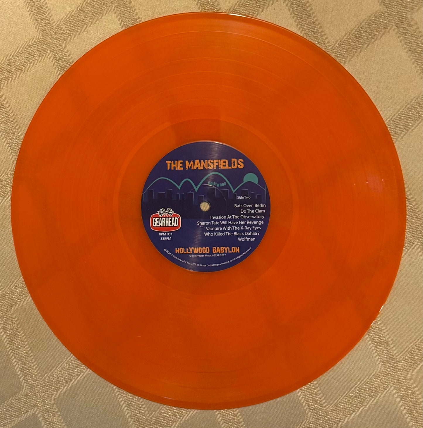 The Mansfields "Hollywood Babylon" Full Length Limited Orange Vinyl