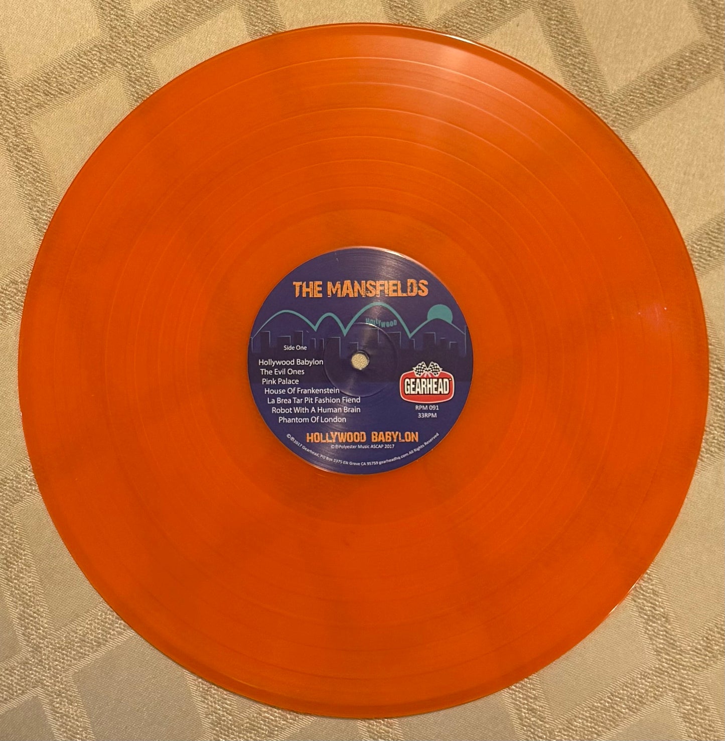The Mansfields "Hollywood Babylon" Full Length Limited Orange Vinyl