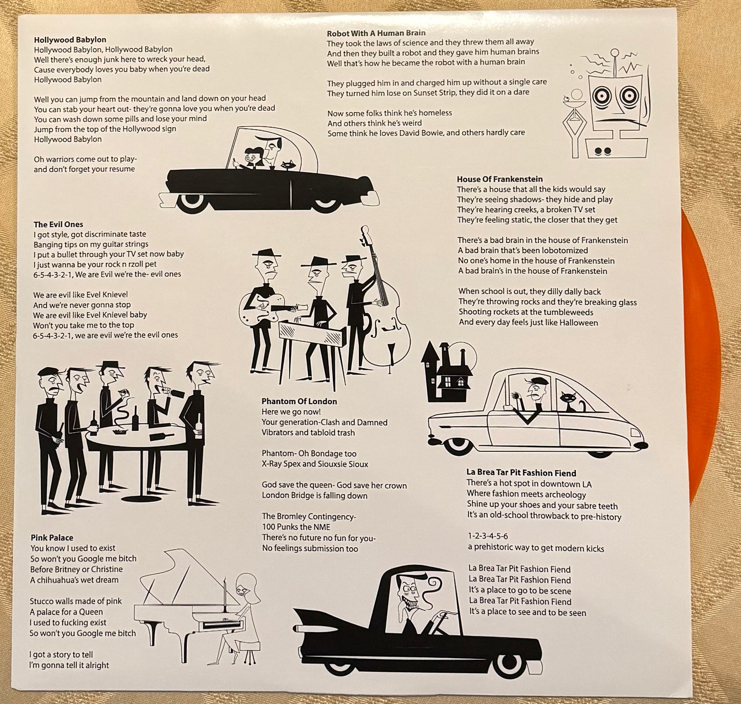 The Mansfields "Hollywood Babylon" Full Length Limited Orange Vinyl