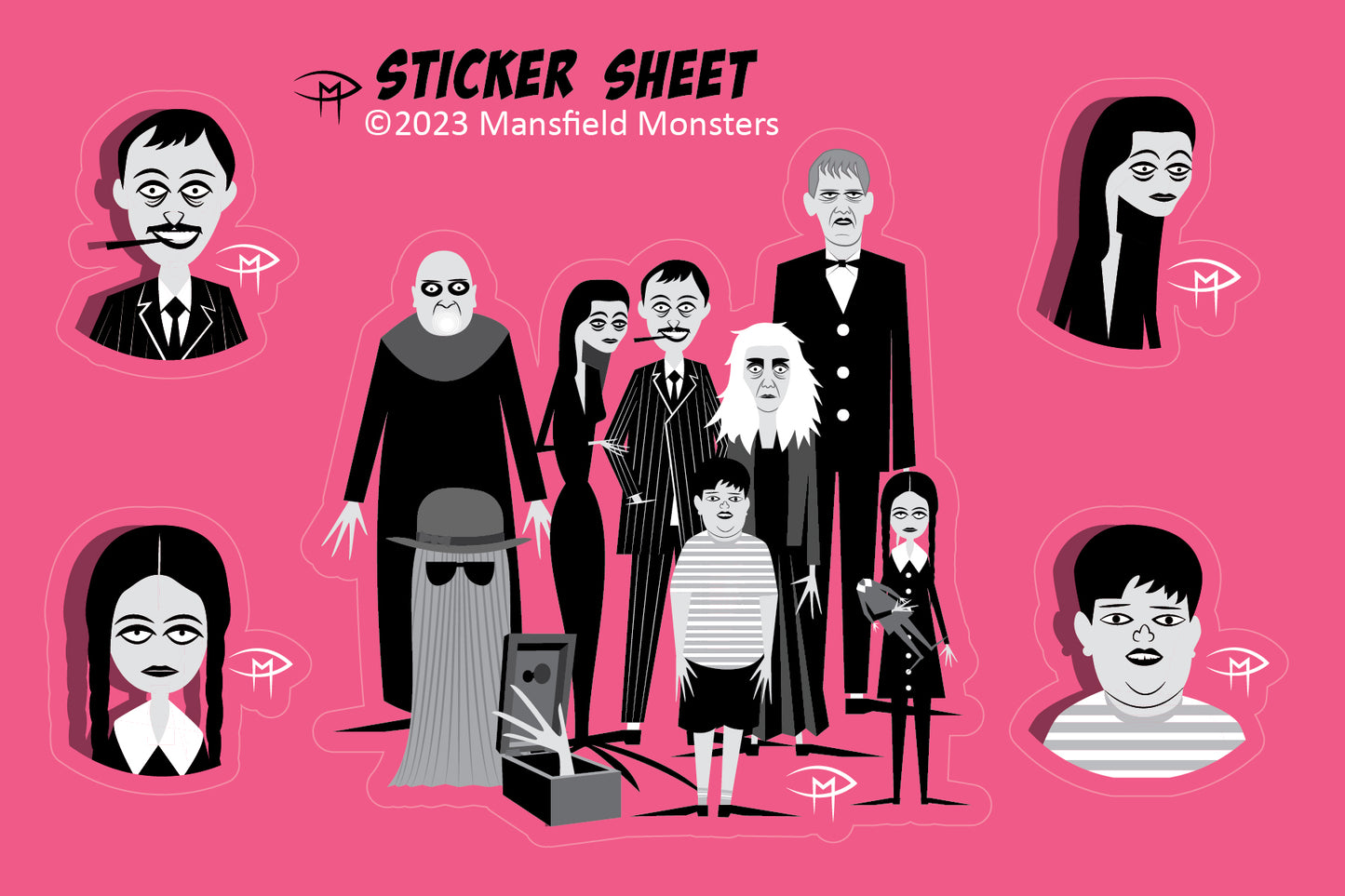 Addams Family Sticker Sheet
