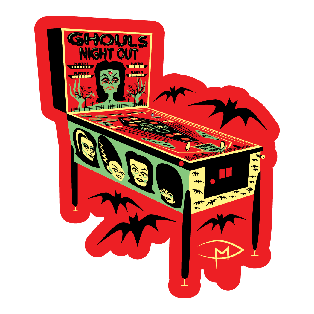 Ghouls Night Out Pinball Magnet