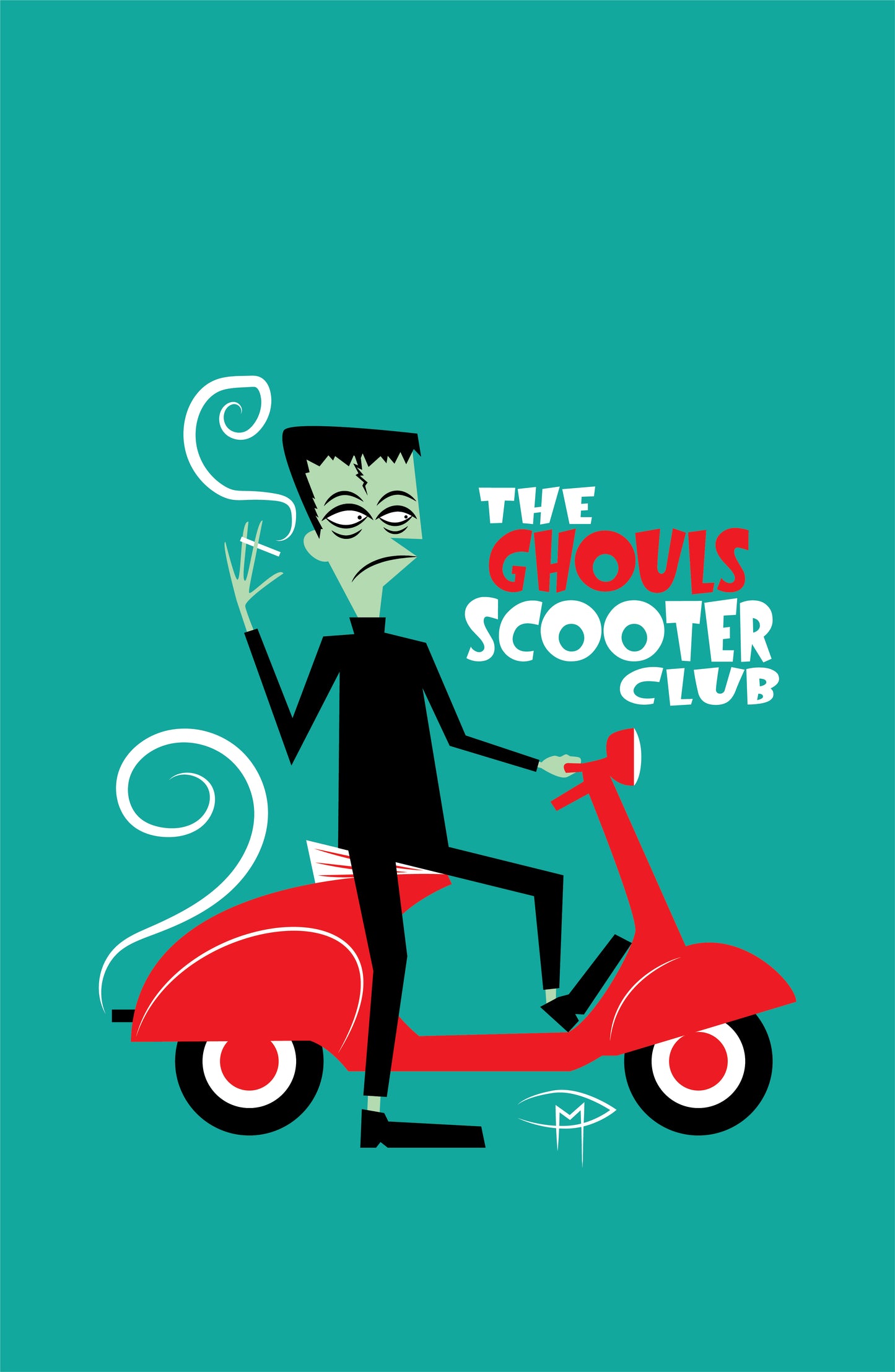 The Ghouls Scooter Club Poster