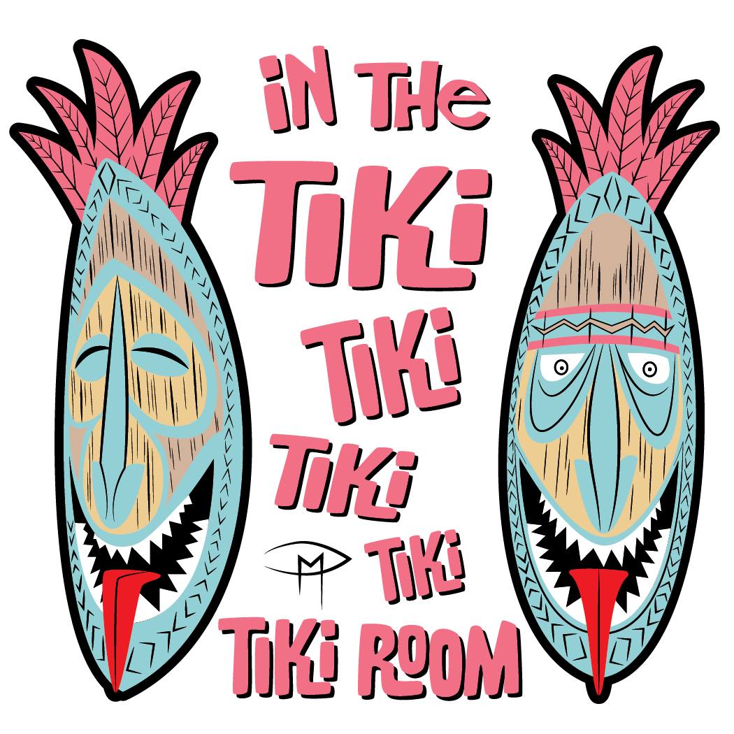 In The Tiki Room Clear Background Sticker