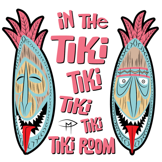 In The Tiki Room Clear Background Sticker