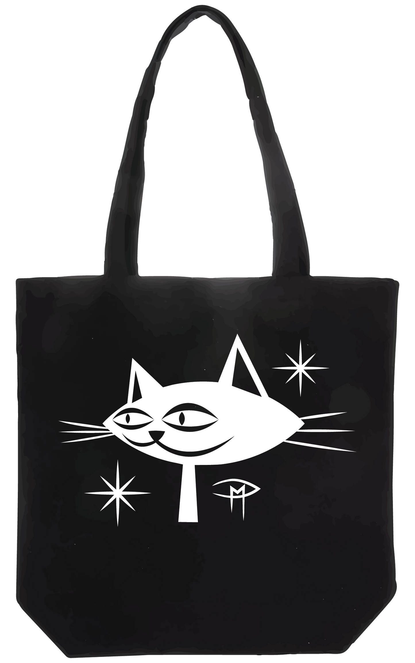 Kittie Tote Bag White Shimmer Design