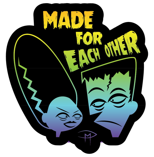 Made For Each Other Holographic Sticker