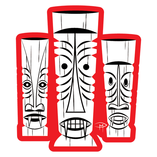 Three Tiki's Sticker