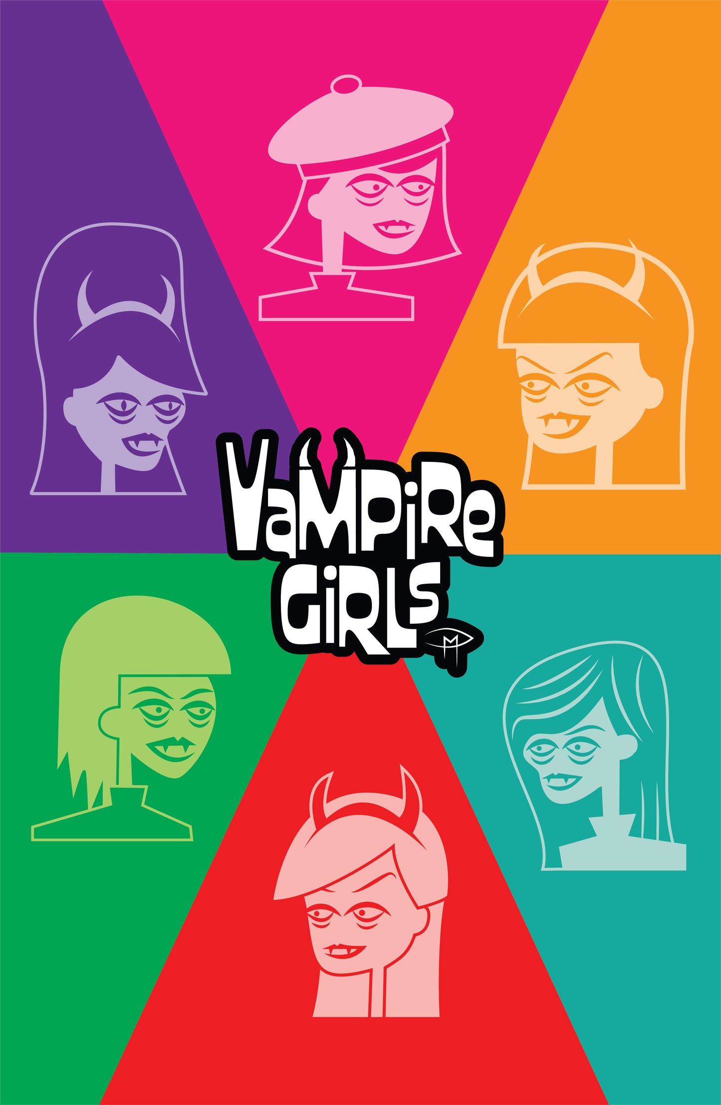 Vampire Girls Faces Poster